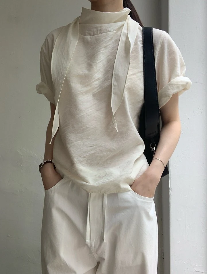 Pomelo - Korean Women Fashion - #womensfashion - Melo Tie Blouse - 2