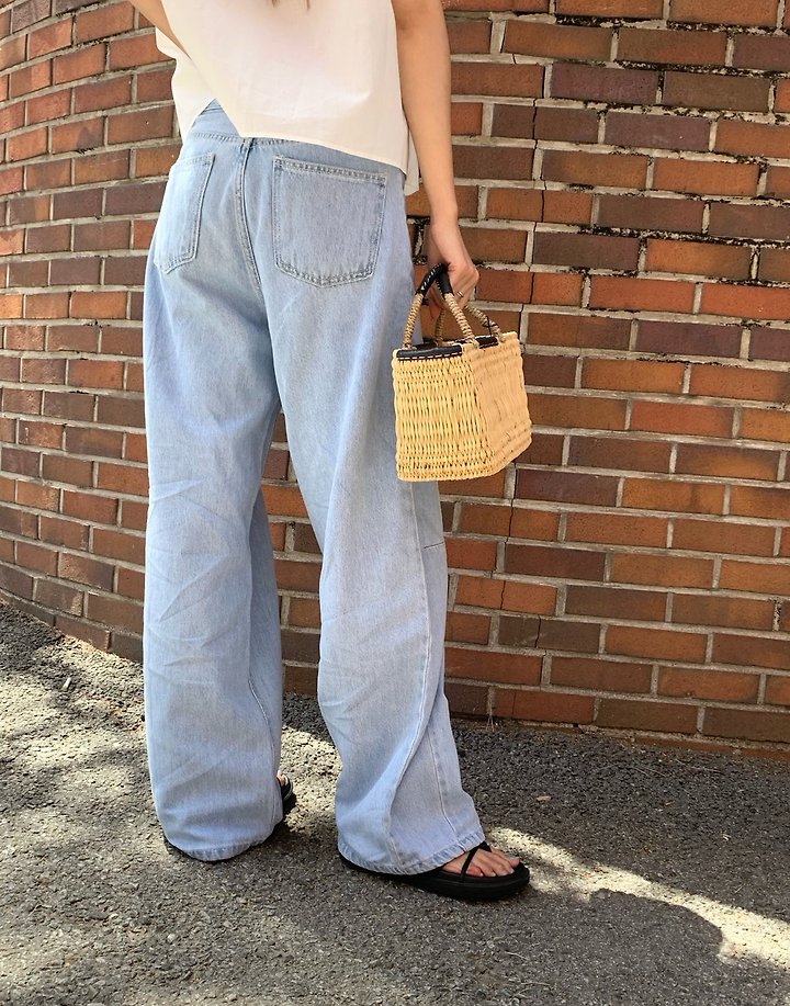 Pomelo - Korean Women Fashion - #womensfashion - Tencel Denim Pants - 3