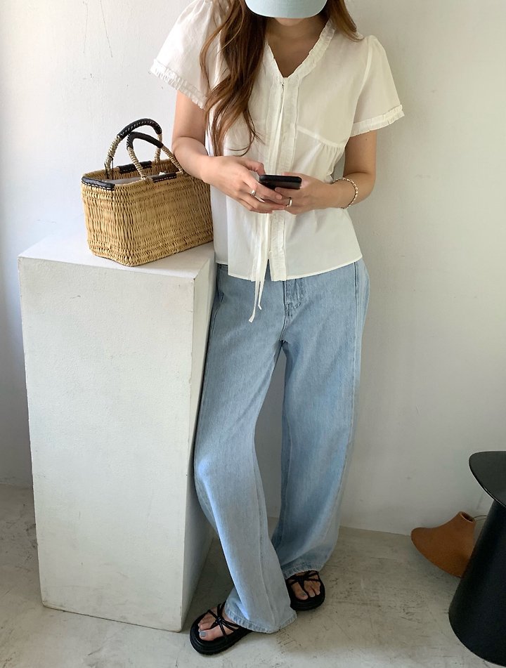 Pomelo - Korean Women Fashion - #womensfashion - Tencel Denim Pants - 9