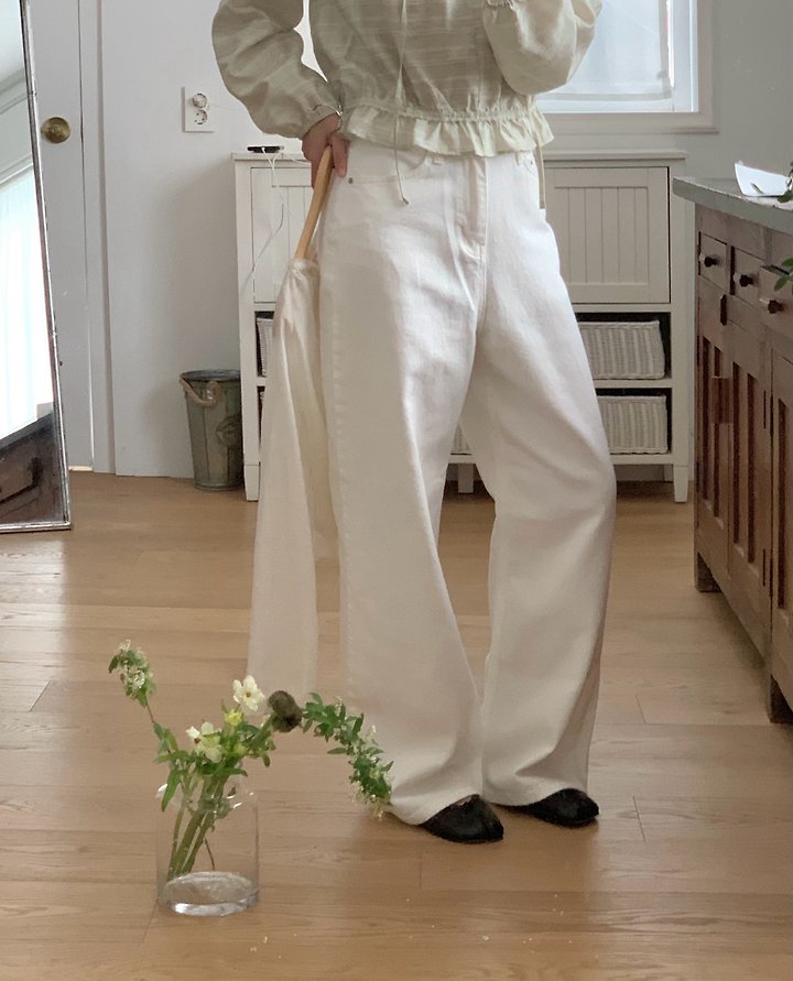 Pomelo - Korean Women Fashion - #womensfashion - Easy Denim Pants