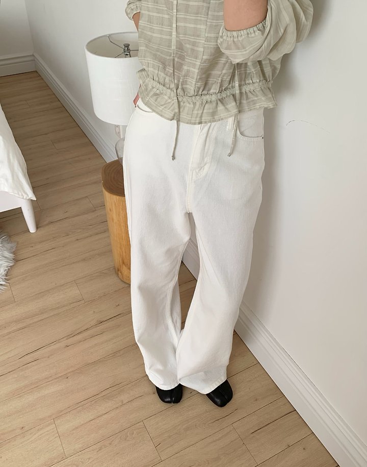 Pomelo - Korean Women Fashion - #womensfashion - Easy Denim Pants - 3