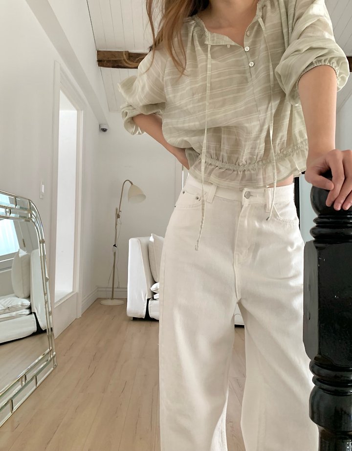 Pomelo - Korean Women Fashion - #womensfashion - Easy Denim Pants - 7