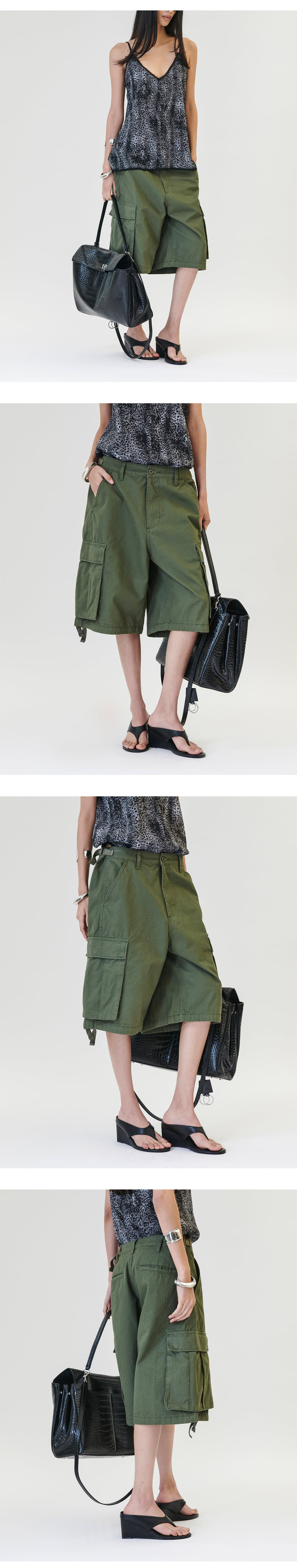 Project Wave - Korean Women Fashion - #momslook - Vintage Cargo Half-pants - 7