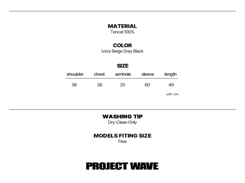 Project Wave - Korean Women Fashion - #momslook - Drapping Collar Tencel Tee - 5
