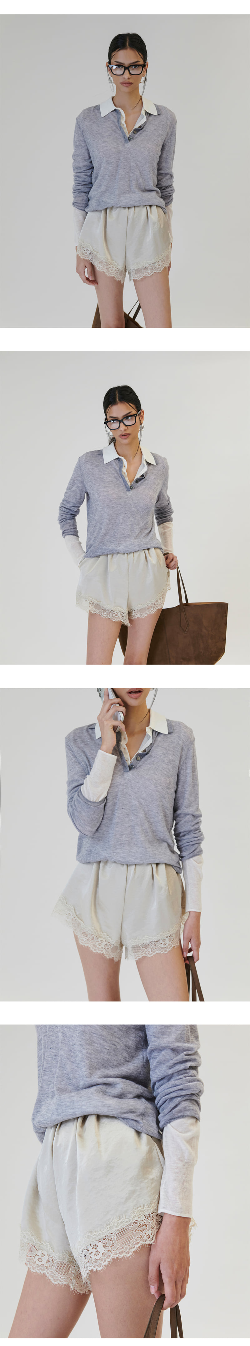 Project Wave - Korean Women Fashion - #momslook - Awesome Satin Lace Pant - 8