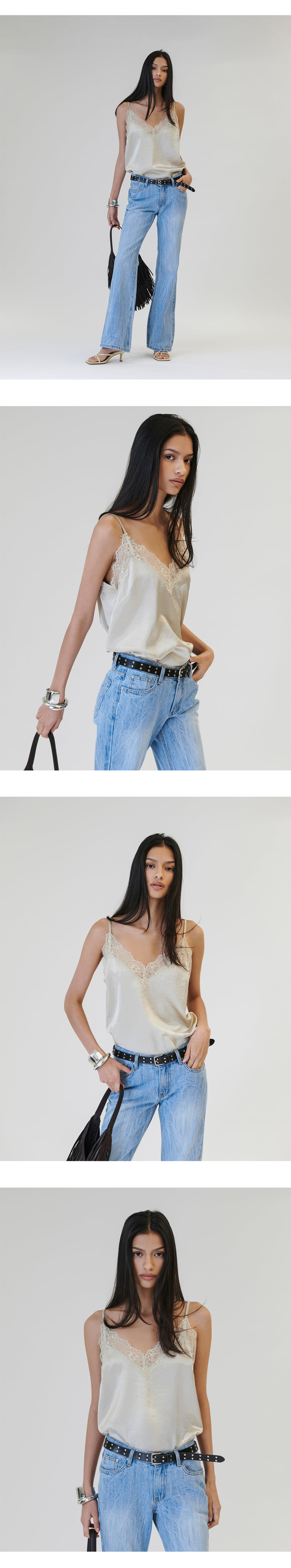 Project Wave - Korean Women Fashion - #momslook - Awesome Satin Lace Top - 3