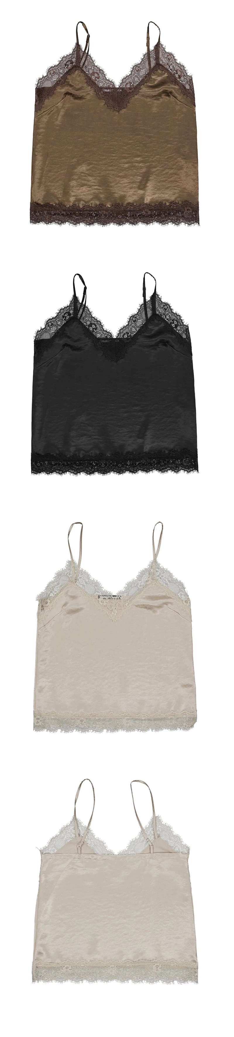 Project Wave - Korean Women Fashion - #momslook - Awesome Satin Lace Top - 5