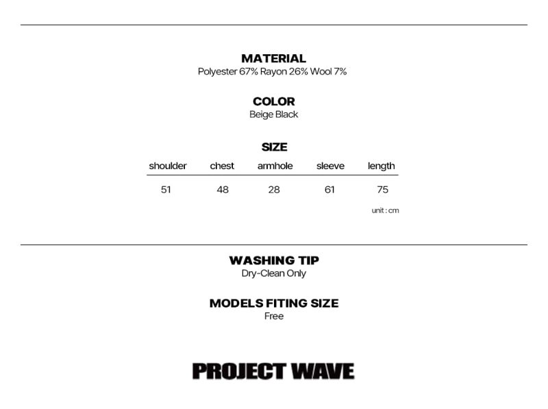 Project Wave - Korean Women Fashion - #momslook - Taylor Wire Over Jacket - 6