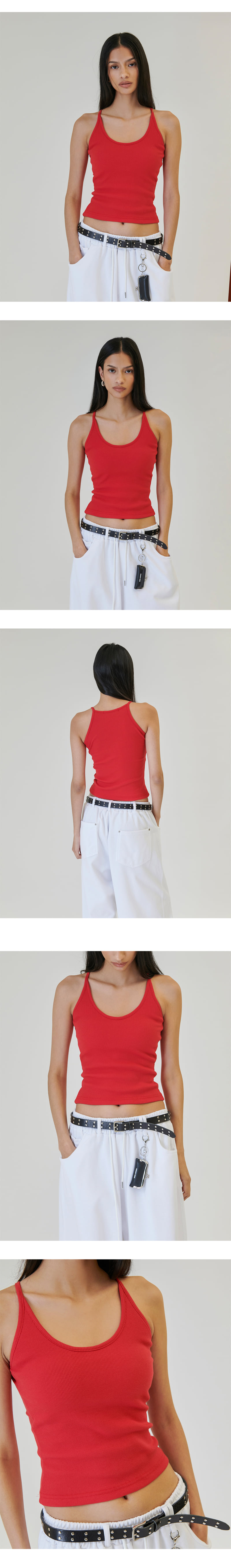 Project Wave - Korean Women Fashion - #momslook - Cent Ribbed Cap Top - 2