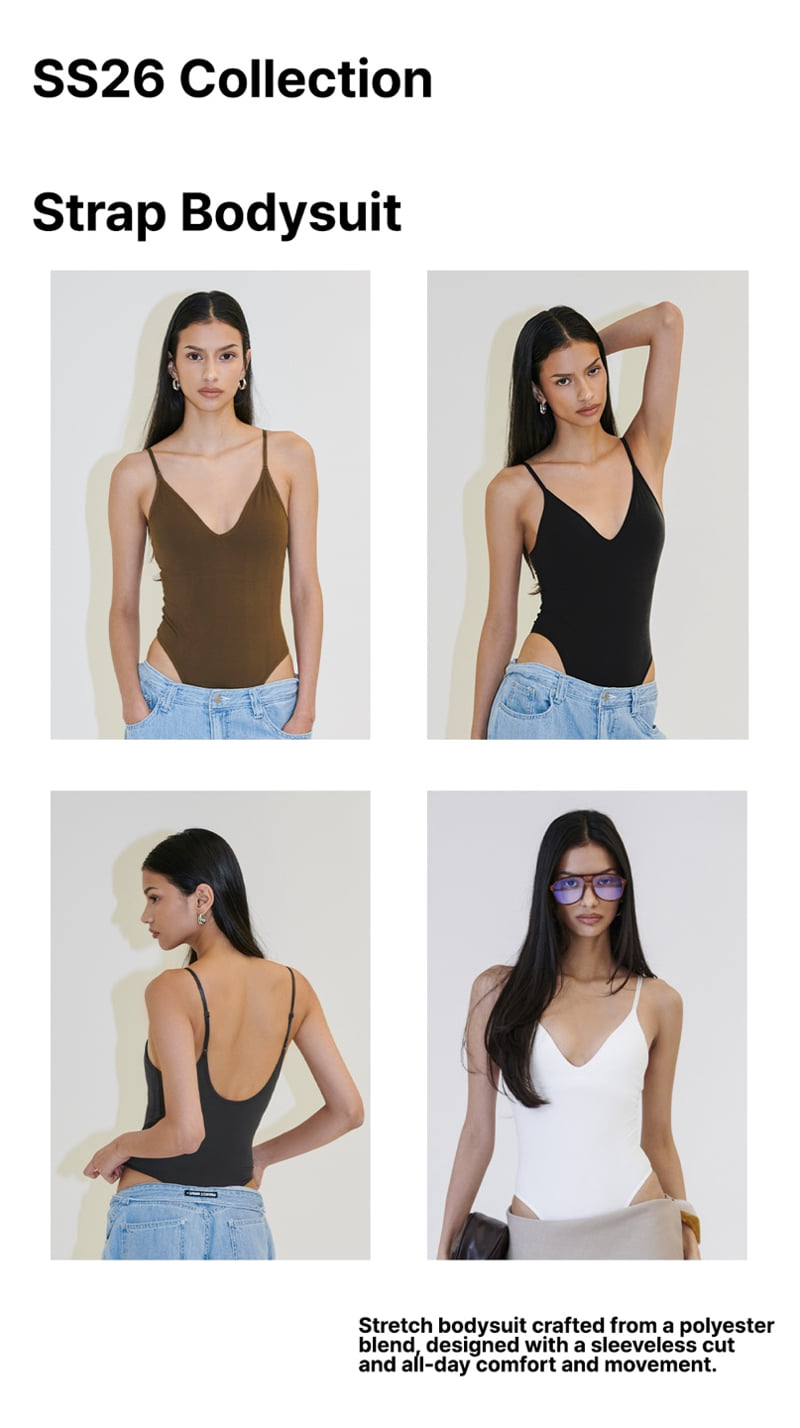 Project Wave - Korean Women Fashion - #momslook - Move V Strap Bodysuit