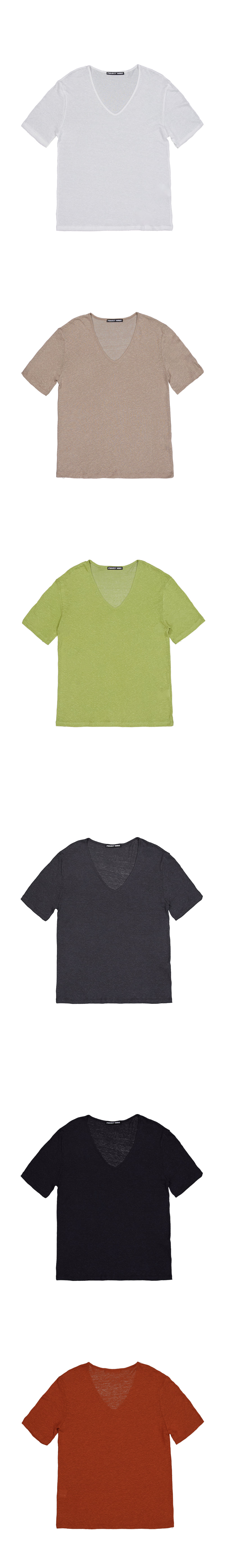 Project Wave - Korean Women Fashion - #womensfashion - Linen V-neck Tee - 4