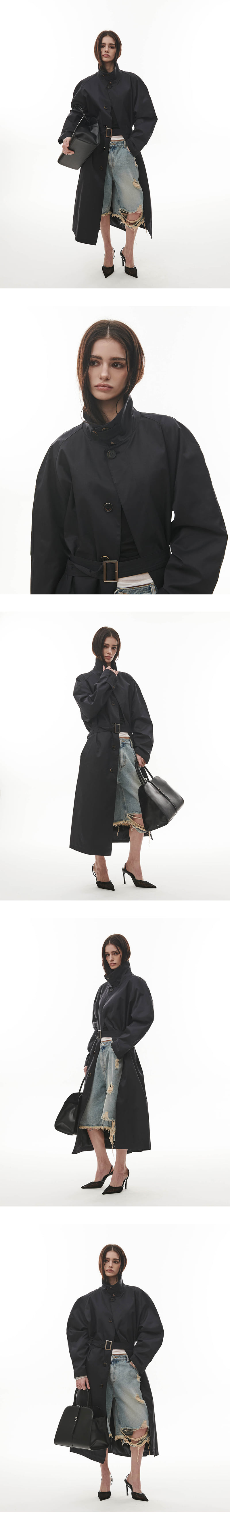 Project Wave - Korean Women Fashion - #momslook - Button Half Damge Denim Pant - 4