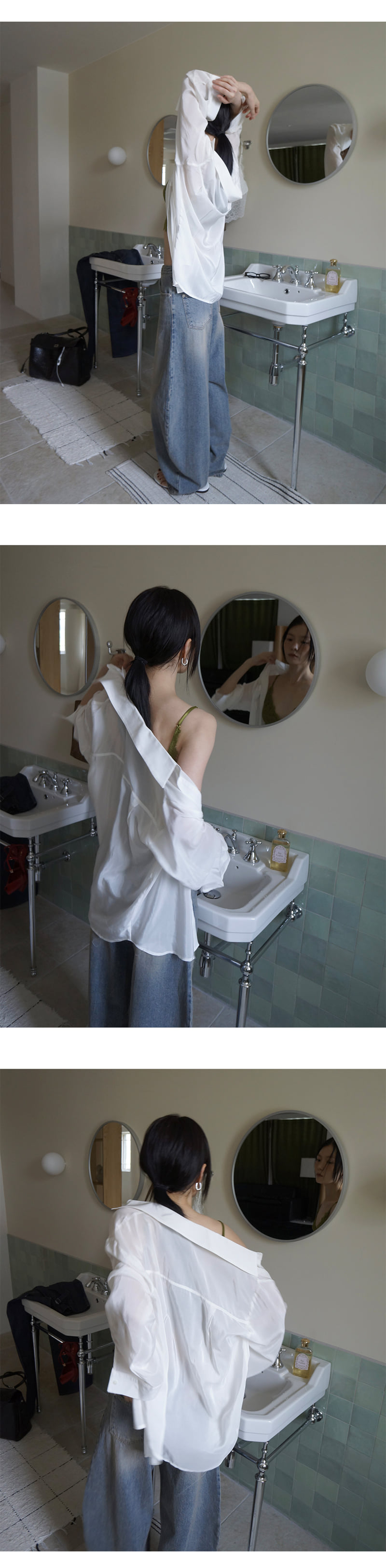 Project Wave - Korean Women Fashion - #momslook - Cupro Shirt - 3