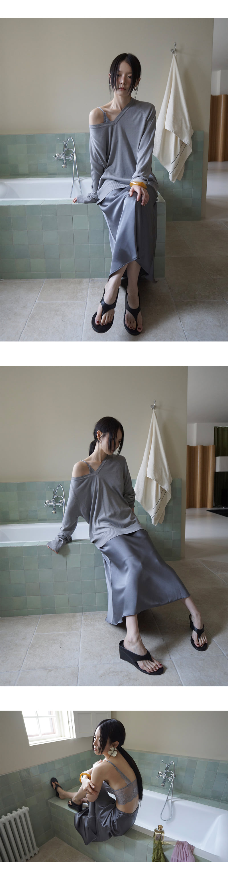 Project Wave - Korean Women Fashion - #womensfashion - Double Satin Skirt - 4