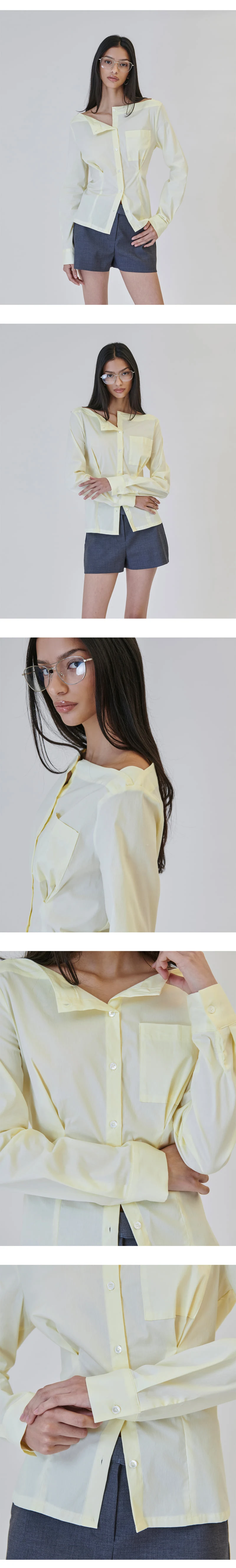 Project Wave - Korean Women Fashion - #pursuepretty - Belt Off-shoulder Shirt - 2