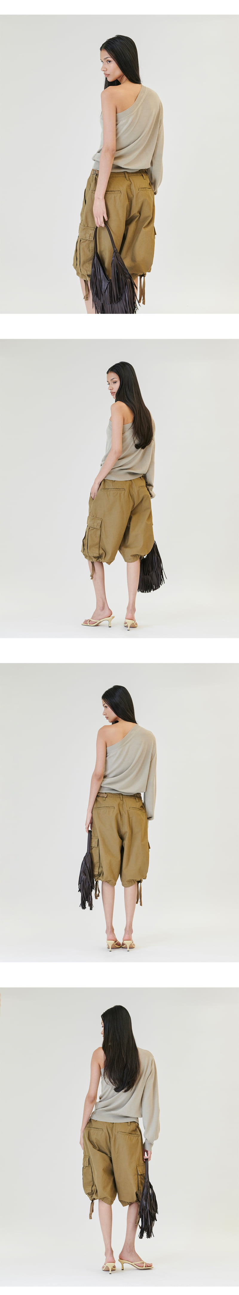 Project Wave - Korean Women Fashion - #restrostyle - Vintage Cargo Half-pants - 2