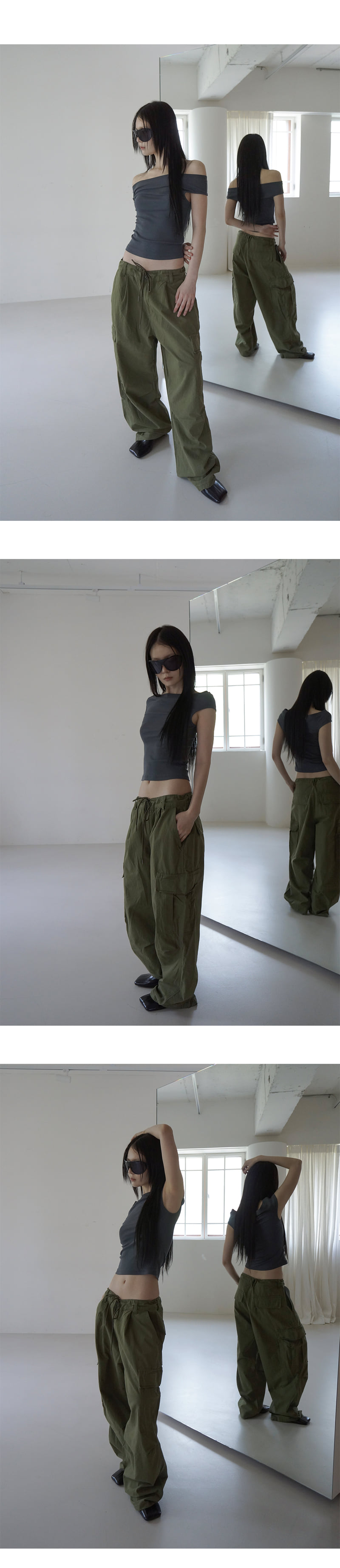 Project Wave - Korean Women Fashion - #romanticstyle - Moss Off Shoulder Top