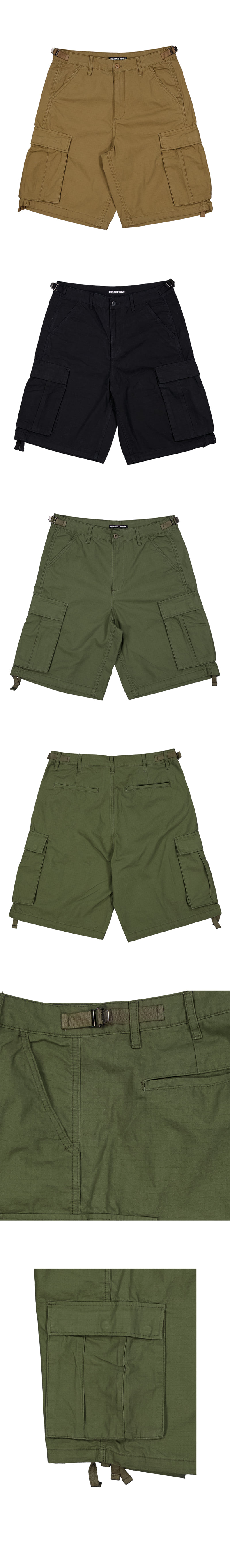 Project Wave - Korean Women Fashion - #romanticstyle - Vintage Cargo Half-pants - 4