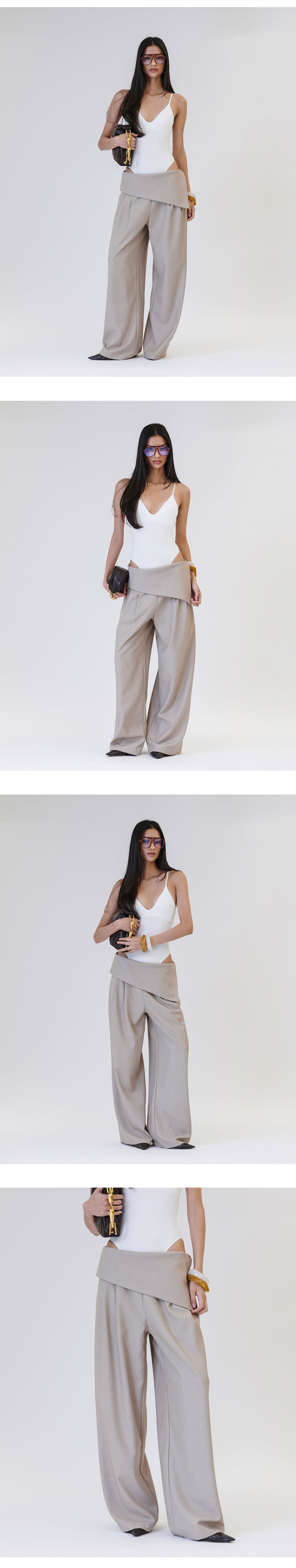 Project Wave - Korean Women Fashion - #thatsdarling - Taylor Folding Pintuck Wide Slacks - 6