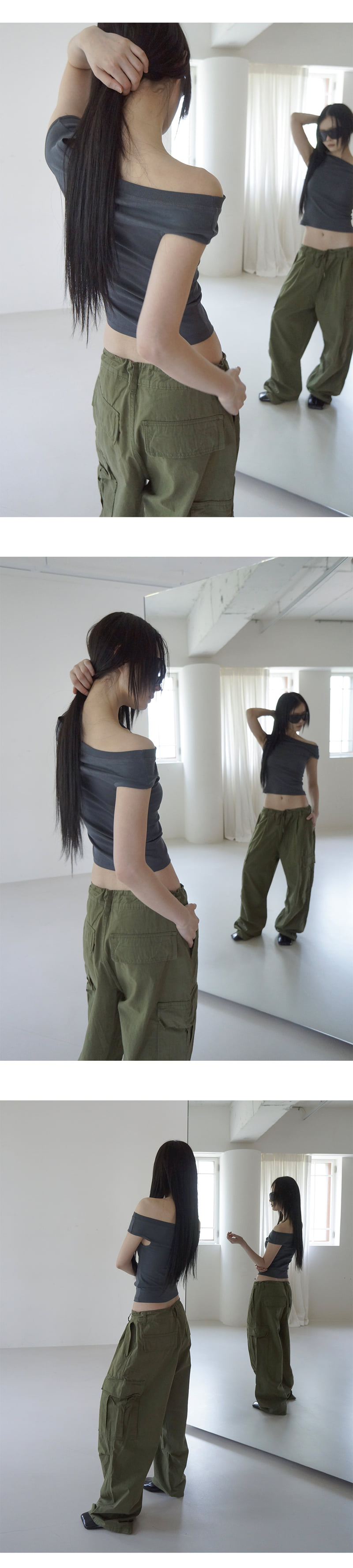 Project Wave - Korean Women Fashion - #thatsdarling - Moss Off Shoulder Top - 3
