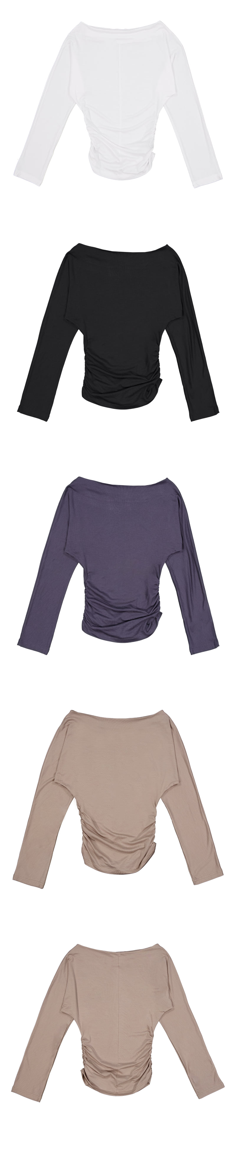 Project Wave - Korean Women Fashion - #womensfashion - Ten Shirring Off-Sleeved Tee - 5