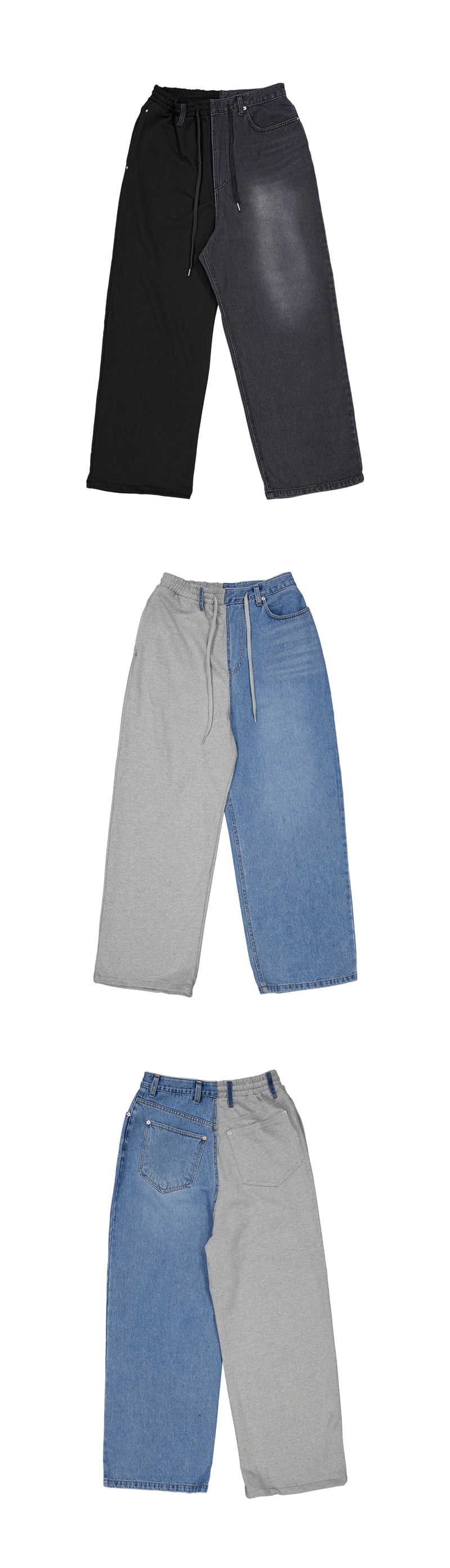 Project Wave - Korean Women Fashion - #womensfashion - Half-band Denim Pants - 5