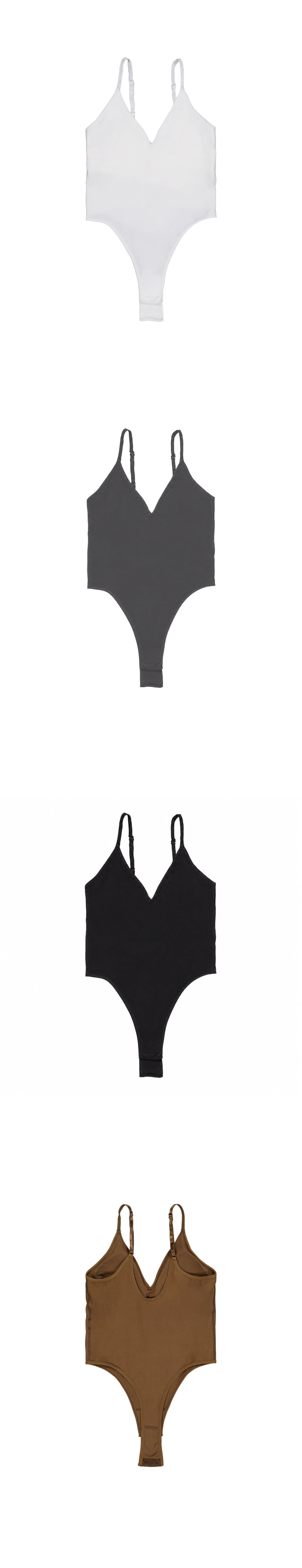 Project Wave - Korean Women Fashion - #momslook - Move V Strap Bodysuit - 4