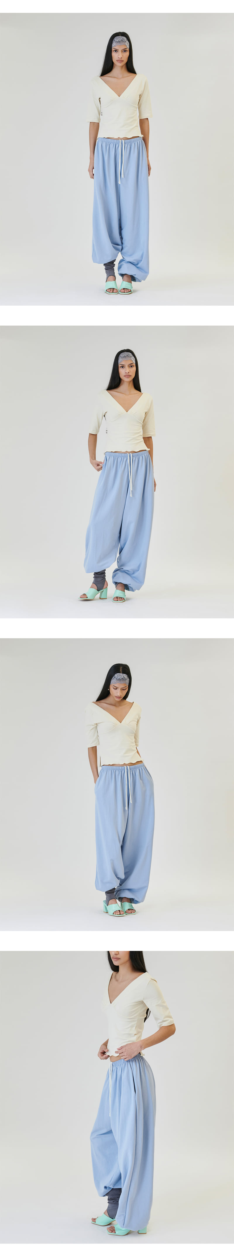 Project Wave - Korean Women Fashion - #womensfashion - Shirring Color Banding Pants - 6