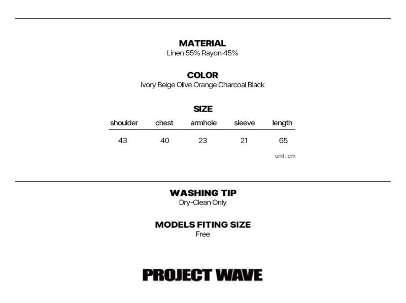 Project Wave - Korean Women Fashion - #womensfashion - Linen V-neck Tee - 5