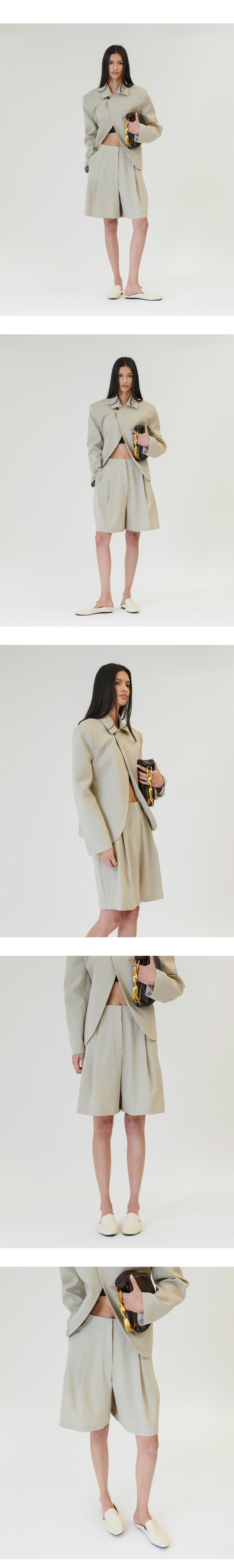 Project Wave - Korean Women Fashion - #womensfashion - Steel Bermuda Slacks