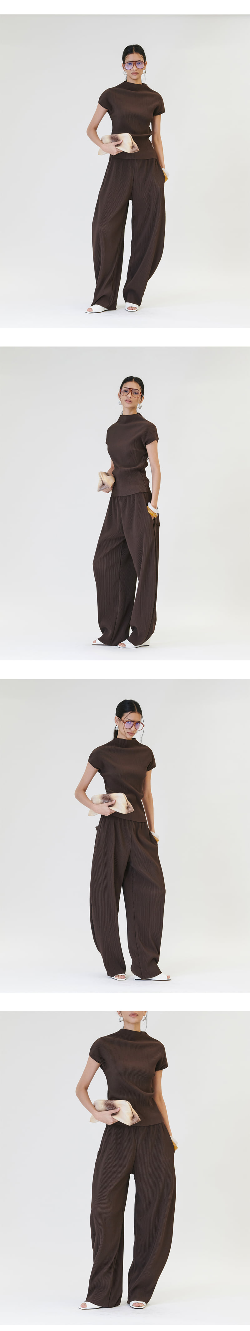 Project Wave - Korean Women Fashion - #womensfashion - Pleated Round Banding Pants