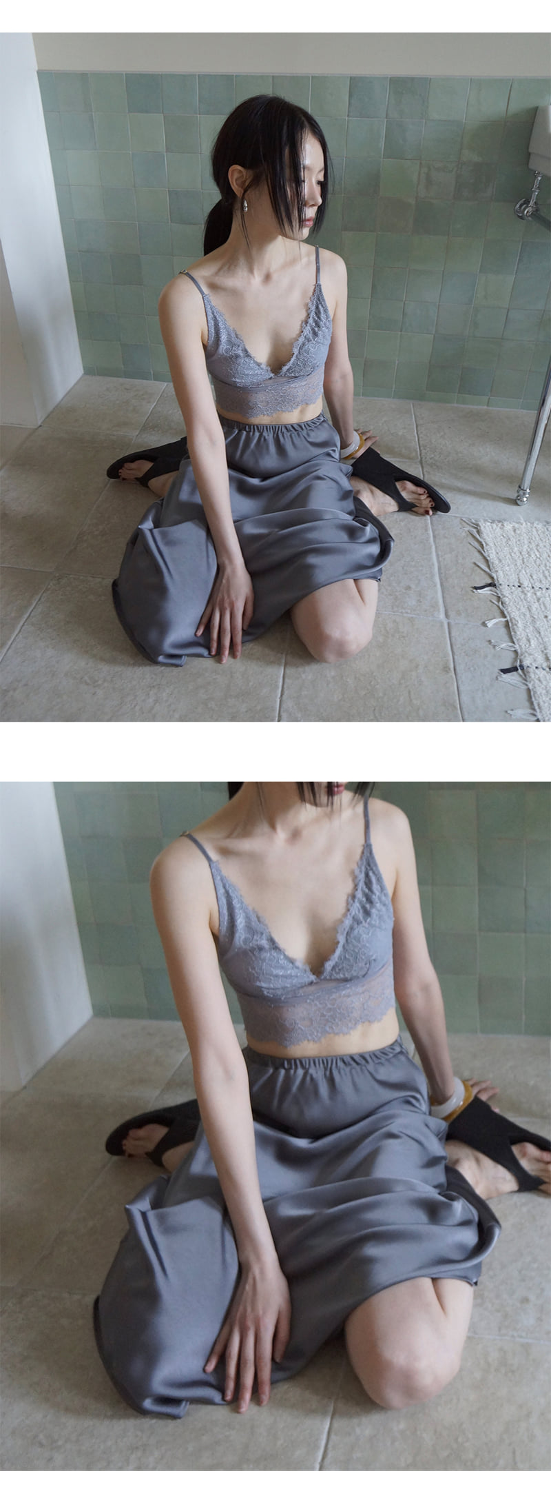 Project Wave - Korean Women Fashion - #womensfashion - Double Satin Skirt - 3