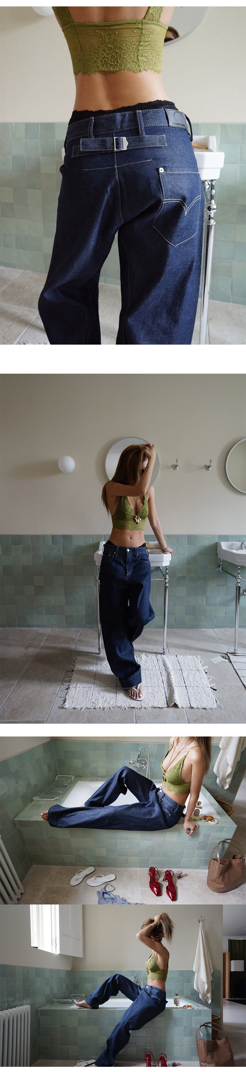 Project Wave - Korean Women Fashion - #womensfashion - Engine Denim Pants - 3