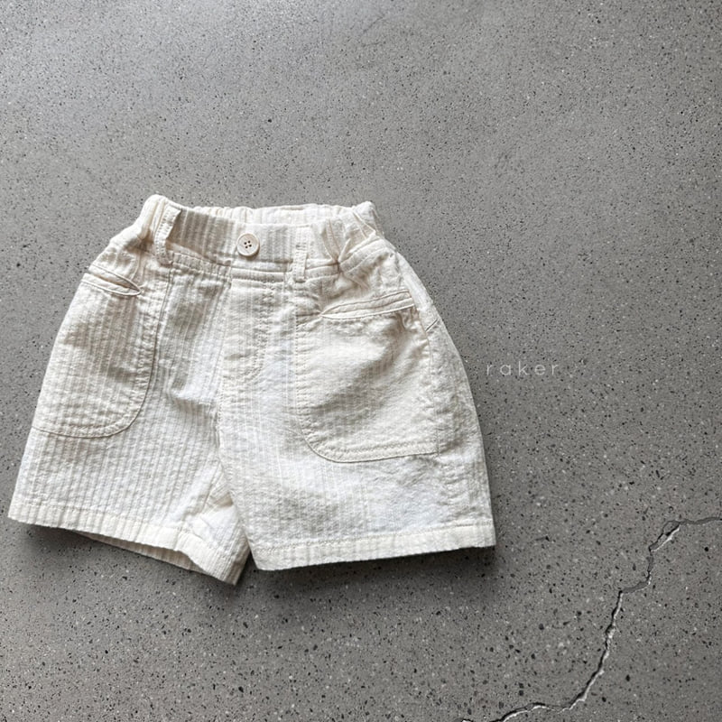 Raker - Korean Children Fashion - #discoveringself - Rib Pocket Shorts - 2
