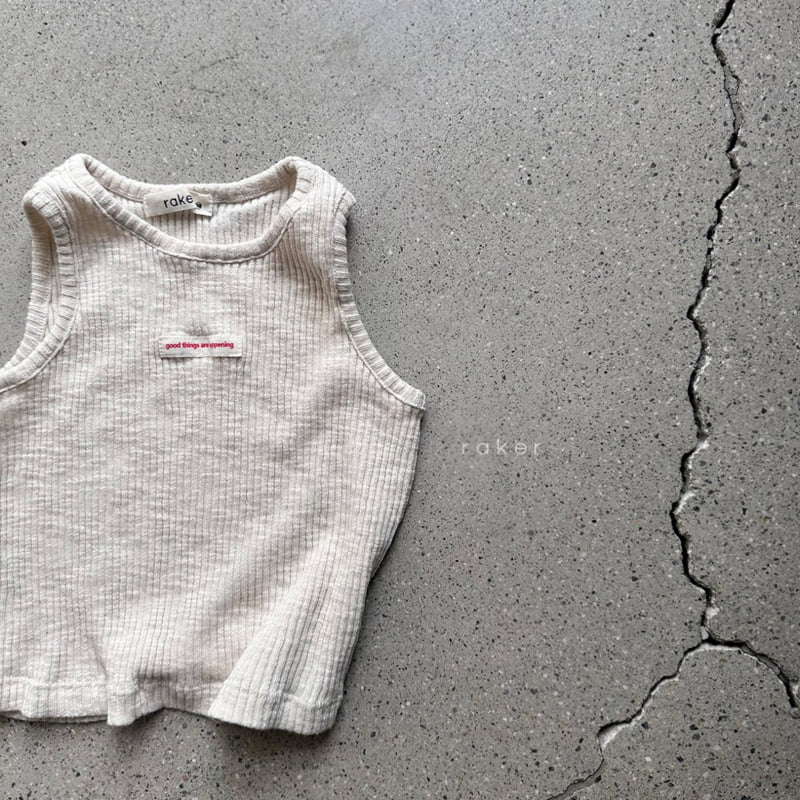 Raker - Korean Children Fashion - #kidsstore - Slub Rib Sleeveless Tee - 3