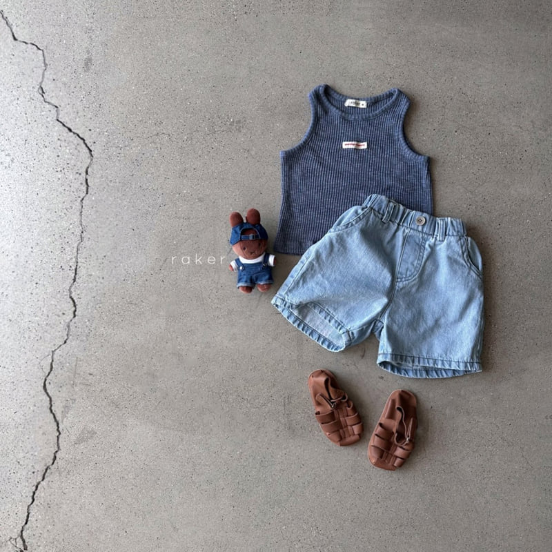 Raker - Korean Children Fashion - #littlefashionista - Slub Rib Sleeveless Tee - 6