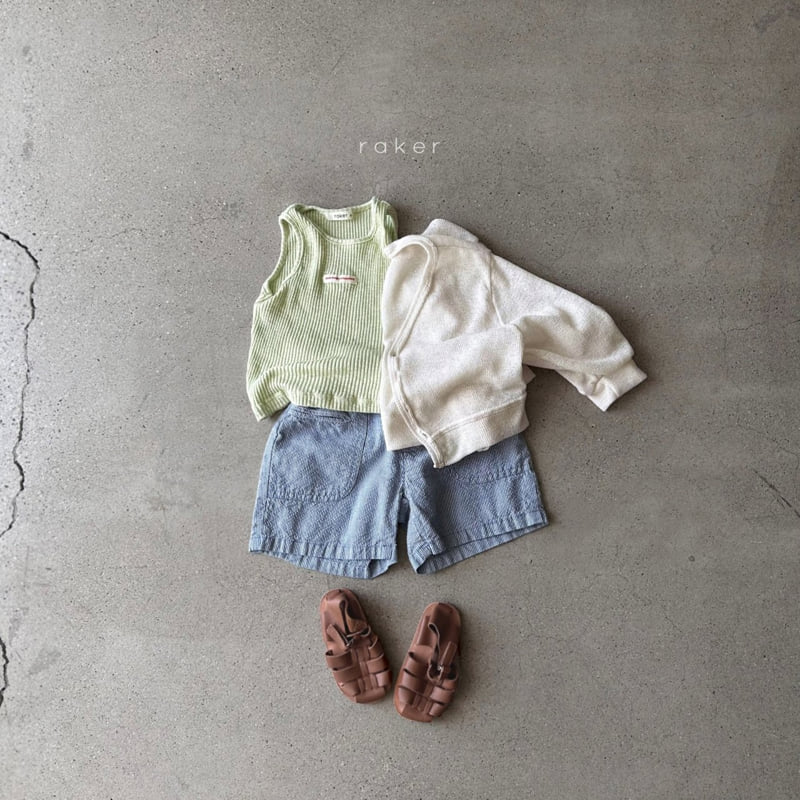 Raker - Korean Children Fashion - #magicofchildhood - Slub Rib Sleeveless Tee - 7