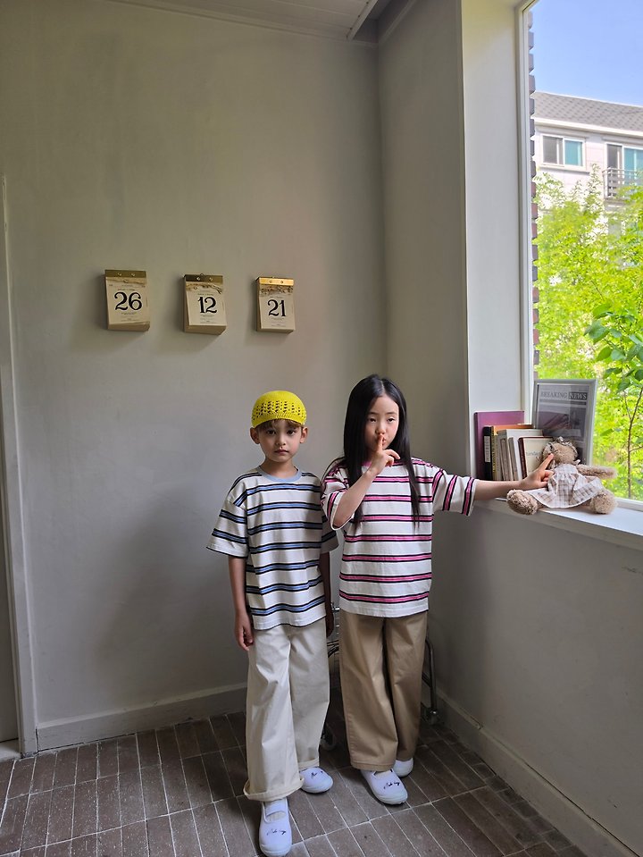 Raleelounge - Korean Children Fashion - #Kfashion4kids - Rib Pigment Stripe Tee - 8