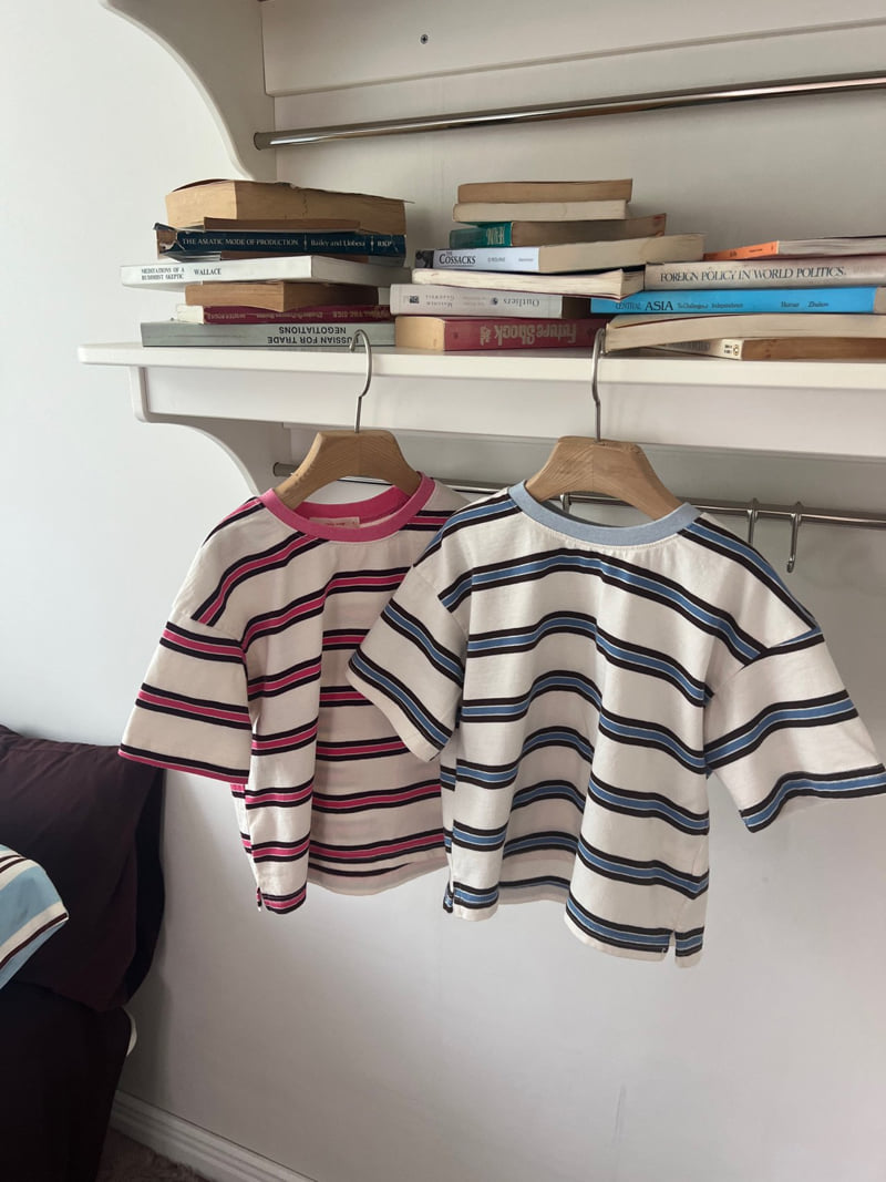 Raleelounge - Korean Children Fashion - #childrensboutique - Rib Pigment Stripe Tee