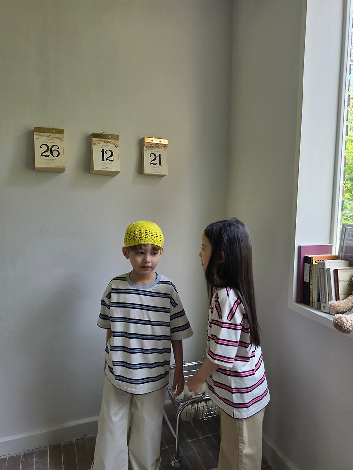 Raleelounge - Korean Children Fashion - #designkidswear - Rib Pigment Stripe Tee - 2