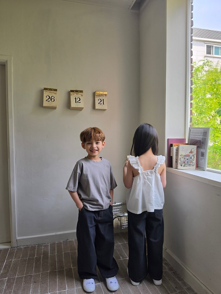 Raleelounge - Korean Children Fashion - #Kfashion4kids - Blue Span Pants - 4