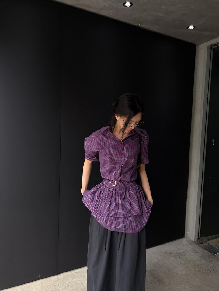 Rare Closet - Korean Women Fashion - #momslook - Lowell Check Shirt One-piece - 6