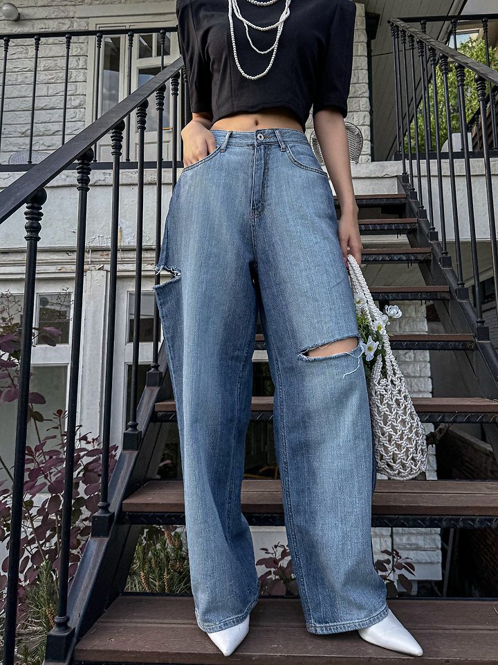 Rare Closet - Korean Women Fashion - #momslook - Signature Denim Pants - 2