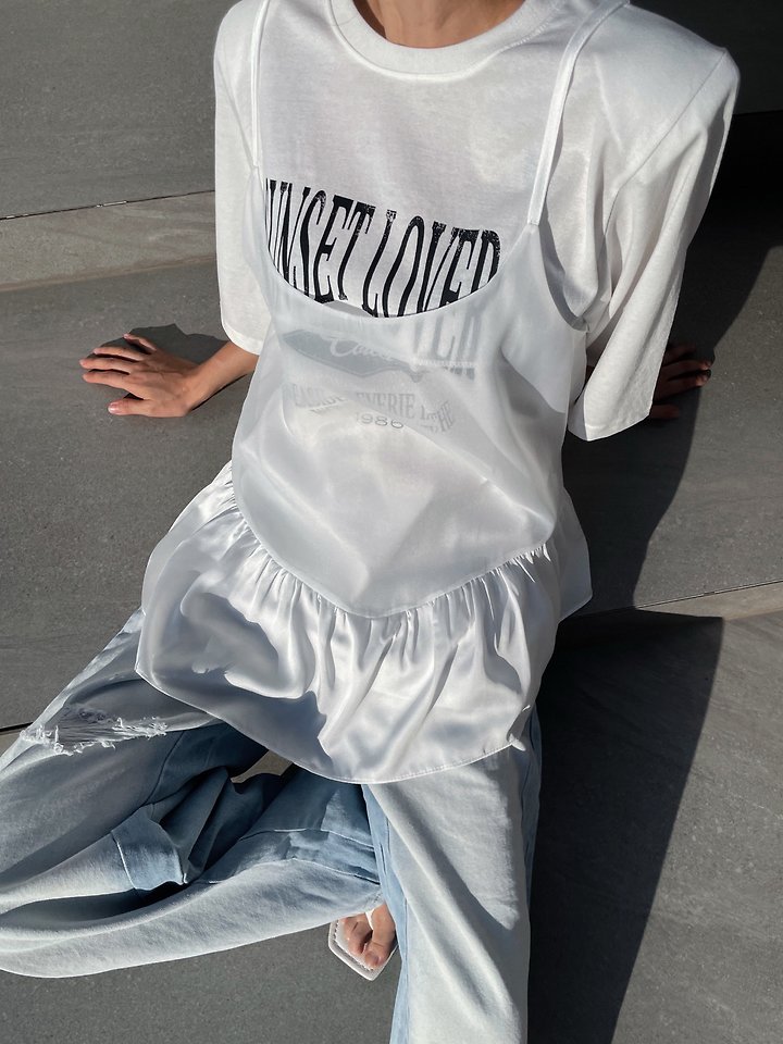 Rare Closet - Korean Women Fashion - #momslook - Sunset Layered Tee - 6