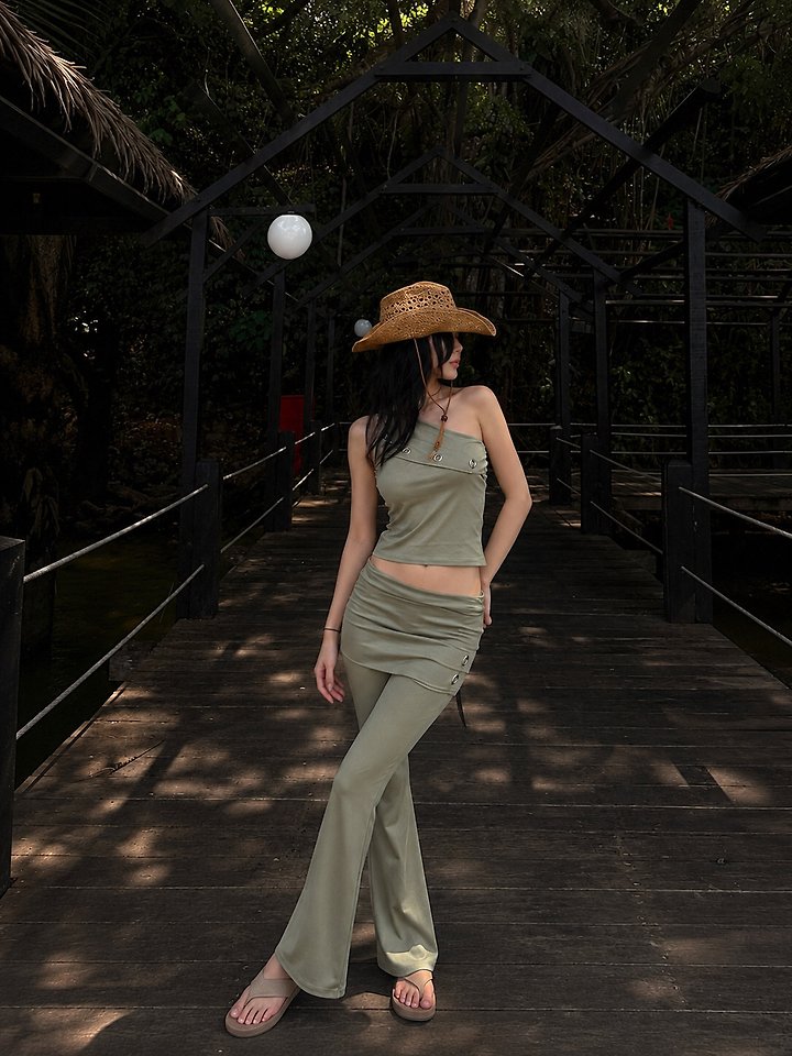 Rare Closet - Korean Women Fashion - #momslook - Eyelet Unbalanced Top - 11