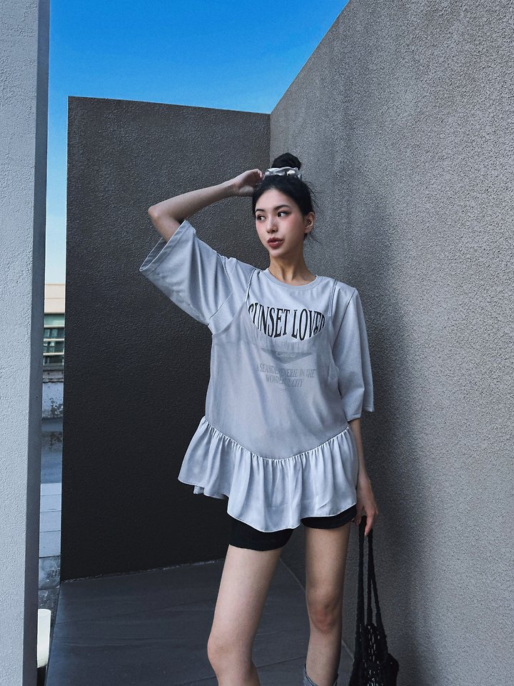 Rare Closet - Korean Women Fashion - #pursuepretty - Sunset Layered Tee - 11