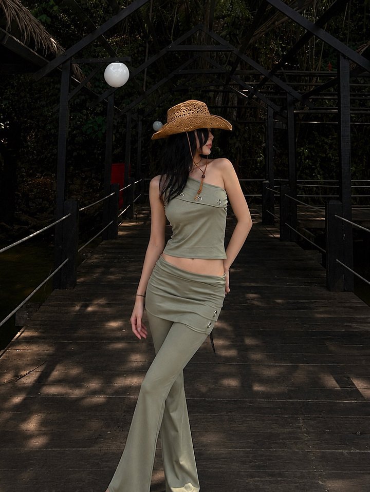 Rare Closet - Korean Women Fashion - #shopsmall - Eyelet Unbalanced Top - 8