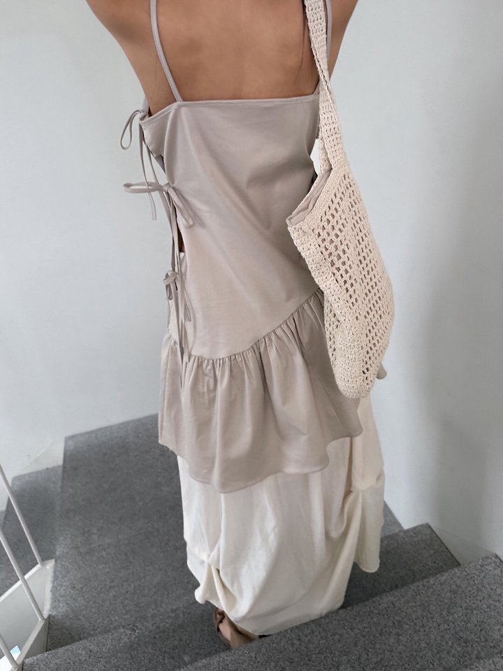 Rare Closet - Korean Women Fashion - #vintagekidsstyle - Flow Unbalanced Frill One-piece - 11