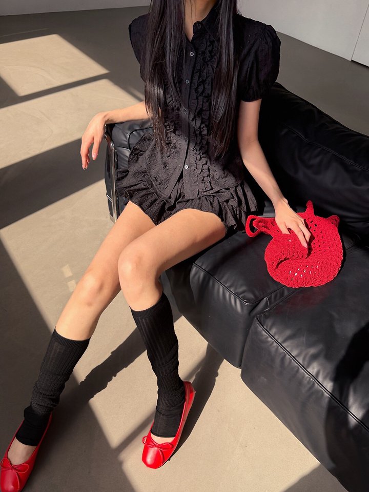 Rare Closet - Korean Women Fashion - #womensfashion - Melo Punching Tiered Skirt - 7