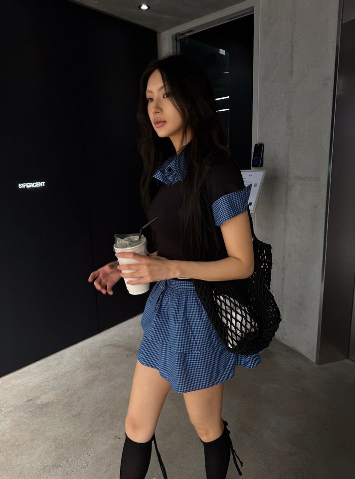 Rare Closet - Korean Women Fashion - #womensfashion - Lowell Check Shirt One-piece